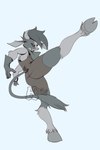 anthro clothing female fighting_pose gloves hair handwear hooves horn pose short_hair solo tail hazarts them's_fightin'_herds arizona_cow_(tfh) bovid bovine cattle mammal 2:3 absurd_res hi_res sketch