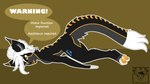 anthro black_body black_fur female fur hair lying machine markings paper_clip pawpads paws short_stack simple_background solo text white_hair yellow_eyes chooper8 warning_(fluff-kevlar) android felid feline mammal robot 16:9 absurd_res hi_res widescreen