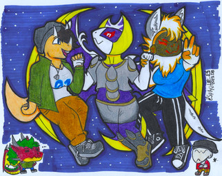 anthro boyfriend/girlfriend female feral flying hand_holding machine male salyut_(artist) hold_onto_mi my_furry_protogen mythology nintendo pokemon fan_character juno_(my_furry_protogen) mimi_(hold_onto_mi) newa_count_(hold_onto_mi) ceratopsian ceratopsid chasmosaurine dinosaur dragon generation_7_pokemon human humanoid legendary_pokemon lunala mammal marginocephalian mythological_creature mythological_scalie ornithischian pokemon_(species) prehistoric_species protogen reptile scalie triceratops absurd_res hi_res
