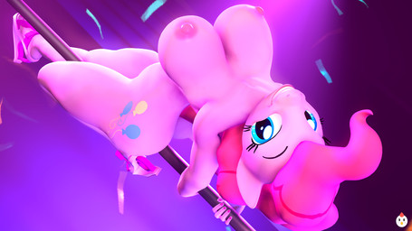 anthro big_breasts biped breasts clothing female footwear footwear_only high_heels high_heels_only mostly_nude nipples pole shoes smile solo hentype friendship_is_magic hasbro my_little_pony pinkie_pie_(mlp) equid equine horse mammal 16:9 3d_(artwork) digital_media_(artwork) source_filmmaker_(artwork) widescreen