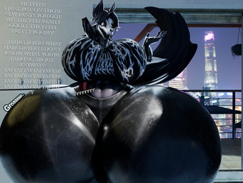 anthro big_breasts bone breasts city cityscape clothing_inflation dryer electronics female hair_dryer huge_breasts hyper hyper_breasts inflation midriff pants_inflation phone phone_call skull skull_head solo standing text notsobretheren da.nilkaz_(modeler) blender_cycles scp_foundation mal0 scp-1471-a scp-1471-a_(da.nilkaz) canid canine canis mammal wolf 3d_(artwork) blender_(artwork) digital_media_(artwork) english_text hi_res