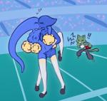 anthro balls blue_body blue_skin blush breasts casual_incest cheerleader clothing duo_focus erection exclamation_point exhibitionism eyes_closed female female_penetrated football_field footwear fur genitals green_body green_fur group heart_symbol kissing legwear love male male/female male_penetrating male_penetrating_female mostly_nude nipples outside penetration penis pom_poms public public_nudity raised_leg red_card referee sex shoes stadium standing standing_sex thigh_highs vaginal vaginal_penetration water whistle_(object) nekuzx aqua_(nekuzx) hidro_(nekuzx) sara_(nekuzx) domestic_cat elemental_creature felid feline felis humanoid mammal water_creature digital_media_(artwork) hi_res brother_(lore) brother_and_sister_(lore) incest_(lore) sibling_(lore) sister_(lore)