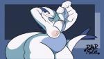 anthro belly big_breasts breasts butt female huge_breasts nipples non-mammal_nipples solo tail thick_thighs rubbermage nintendo pokemon generation_2_pokemon legendary_pokemon lugia pokemon_(species)