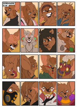accessory angry annoyed anthro bodypaint bone brown_body brown_fur clothing crazy_eyes cybernetics deformed_face dreadlocks ear_piercing eye_patch eyewear fangs fur fur_collar gauged_ear hair headband hoodie insane jewelry lineup long_hair looking_at_viewer looking_back looking_down looking_down_at_viewer machine male mask multicolored_body multicolored_fur necklace piercing prosthetic_jaw purple_eyes red_sclera scar skull skull_accessory skull_head smoking solo sweater teeth topwear tribal upside_down warpaint white_body white_fur viola_bat image_comics invincible_(image_comics) invincible_war_(meme) viola_bat_(character) bat cyborg felid hybrid lion mammal pantherine absurd_res comic hi_res