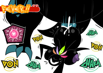1_eye bestiality big_breasts black_body bodily_fluids breasts cum cum_inside duo featureless_feet featureless_hands feet female female_on_feral female_penetrated feral feral_penetrating feral_penetrating_humanoid genital_fluids headdress humanoid_on_feral humanoid_penetrated impregnation male male/female male_penetrating male_penetrating_female motion_lines nipples ovum penetration purple_nipples sex simple_background size_difference sperm_cell sweat sweatdrop text thick_thighs white_background mojomontebon patapon sony_corporation sony_interactive_entertainment lady_meden dinosaur humanoid patapon_(tribe) prehistoric_species reptile scalie hi_res