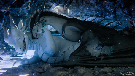 black_body blue_penis bodily_fluids cave crystal cum cum_drip cum_in_vagina cum_inside cum_on_penis detailed_background dripping duo female female_penetrated feral feral_on_feral feral_penetrated feral_penetrating feral_penetrating_feral from_behind_position genital_fluids genitals glowing_water grey_body holding_paws horn internal light looking_at_another looking_back looking_pleasured lying lying_on_ground male male/female male_penetrating male_penetrating_female membrane_(anatomy) membranous_wings moon moonlight on_ground on_side orgasm penetration penile penile_penetration penis penis_in_vagina sex smug smug_face stalagmite tail translucent vaginal vaginal_penetration vulva wings x-ray_view dewith raptie_(modeler) european_mythology mythology alkalyne vordus dragon mythological_creature mythological_scalie scalie western_dragon wyvern 16:9 3d_(artwork) 4k absurd_res blender_(artwork) blender_cycles_(artwork) digital_media_(artwork) hi_res mixed_media widescreen