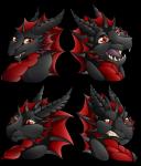 anthro fangs horn looking_at_viewer male open_mouth simple_background smile solo teeth tongue transparent_background gard3r mythology sruhikan dragon mythological_creature mythological_scalie scalie alpha_channel multiple_images