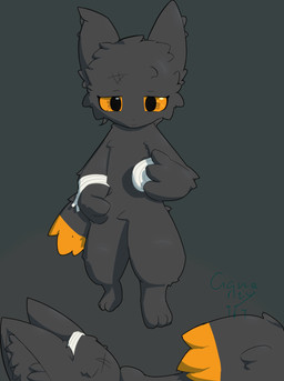 anthro fur grey_background grey_body grey_fur orange_eyes simple_background tail qwerty965 casualties:_unknown absurd_res hi_res