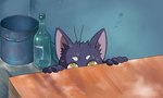 anthro bodily_fluids male parody retro_anime_style screencap solo spying style_emulation sweat shirako ghibli kiki's_delivery_service morenatsu shin_(morenatsu) domestic_cat felid feline felis mammal 2016 5:3 hi_res