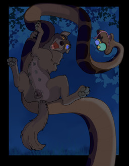 6_nipples animal_genitalia animal_vulva brown_body brown_fur canine_genitalia canine_vulva duo female feral fur genitals hypnosis hypnotic_eyes male male/female mind_control multi_nipple nipples open_mouth pawpads paws vulva strykertv the_jungle_book kaa_(jungle_book) raksha_(jungle_book) canid canine canis indian_python mammal python reptile scalie snake wolf hi_res