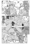 2022 andromorph anthro balls comic erection female gender_transformation genitals group halsione happy heart_symbol hi_res intersex japanese_text lagomorph leporid licking looking_at_self male male/female mammal monochrome nipples nude_female nude_male open_mouth oral partially_translated penile penis penis_lick rabbit sex tail text tongue tongue_out transformation translation_check translation_request