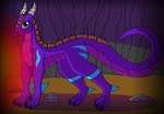 ambiguous_gender claws feral fur male purple_body purple_fur purple_scales scales simple_background smile solo tail 0mr-wolf0 comicstormcreations mythology kirk dragon mythological_creature mythological_scalie reptile scalie digital_drawing_(artwork) digital_media_(artwork) hi_res