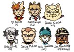 aged_up anthro blonde_hair brown_body brown_fur clothing eyebrows eyewear facial_hair floppy_ears fur glasses goggles grey_body grey_fur grin group hair hat headgear headwear humor male mustache one_eye_closed scar smile thick_eyebrows white_hair wink realmaltfuga cyberconnect2 fuga:_melodies_of_steel little_tail_bronx boron_brioche britz_strudel hack_montblanc jin_macchiato kyle_bavarois malt_marzipan socks_million abyssinian_cat basset_hound canid canine caninu canis chartreux dobermann domestic_cat domestic_dog felid feline felineko felis german_shepherd herding_dog hunting_dog mammal pastoral_dog pinscher scent_hound terrier welsh_corgi 2025 hi_res