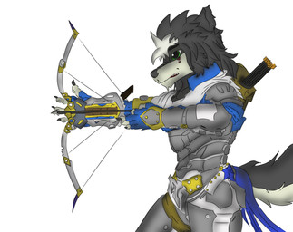 amthoam_mirage anthro armor arrow black_hair bow canine facial_markings fur growl hair johnovex long_hair markings original_character plain_background poxs teeth warrior white_background white_hair wolf
Rating: Safe
Score: 1
User: Poxs
Date: November 23, 2013
