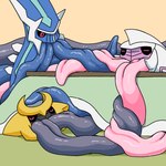 feral group hyper hyper_tongue long_tongue multi_tongue tongue trio sevi_blaze nintendo pokemon altered_forme_giratina dialga generation_4_pokemon giratina legendary_pokemon palkia pokemon_(species) 1:1