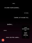 black_background dialogue gradient_background not_furry offscreen_character profanity simple_background text white_text zero_pictured wolfpsalm comic digital_media_(artwork) english_text hi_res url