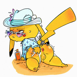 anthro anus balls dipstick_ears ear_markings foreskin genitals male markings multicolored_ears pawpads penis pink_anus small_penis solo yellow_balls yellow_body yellow_penis yellow_skin lea_stellaria nintendo pokemon pokemon_winds_and_waves mr._windychu generation_1_pokemon pikachu pokemon_(species) 1:1 hi_res