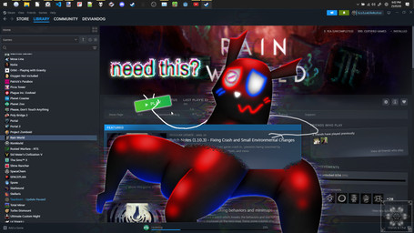 ambiguous_gender blush blush_lines feral glistening glistening_body inviting null solo spreading tail teasing text thick_tail thick_thighs inthemaintenanceroom rain_world videocult inv_(rain_world) slugcat digital_media_(artwork) english_text hi_res