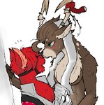 abs anthro blush brown_body brown_fur clothing duo fur male male/male red_body red_fur simple_background smile peach- epic_games fortnite dolph_(fortnite) heartbreaker_(fortnite) camelid deer llama mammal new_world_deer reindeer 2022 digital_drawing_(artwork) digital_media_(artwork) low_res