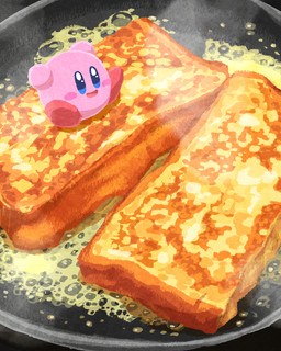 ambiguous_gender bread cheese cookware dairy_products food frying_pan glistening glistening_eyes grilled_cheese kitchen_utensils looking_at_food looking_at_object not_furry on_food open_mouth pink_body pink_skin raised_hand sandwich_(food) smile solo tools ara_love_kirby kirby_(series) nintendo kirby alien waddling_head 2024 4:5 clip_studio_paint_(artwork) digital_media_(artwork) hi_res