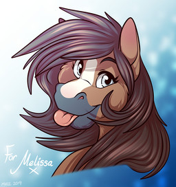 anthro blep blue_eyes female fur hair looking_at_viewer simple_background smile solo tongue tongue_out muzz equid equine horse mammal 2019 digital_media_(artwork)