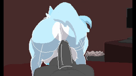 abdominal_bulge anthro anthro_penetrated areola arm_pull audible_ejaculation balls bed big_balls big_breasts big_butt blue_areola blue_blush blue_body blue_fur blue_hair blue_nipples blue_tongue blush bodily_fluids breasts butt cum cum_from_vagina cum_in_vagina cum_inflation cum_inside cutaway dark_body dark_fur duo female female_anthro female_penetrated first_person_view from_behind_position fucked_silly fur furniture genital_fluids genitals hair heart_symbol huge_balls huge_breasts huge_butt hyper hyper_inflation impregnation inflation leaking_cum lying male male/female male_penetrating male_penetrating_female male_pov moan multiple_angles nipples nude nude_anthro nude_female nude_male on_back on_bed on_bottom on_top ovulating ovum ovum_penetration ovum_with_heart penetrating_pov penetration penile penile_penetration penis penis_in_vagina prison_guard_position rear_view reverse_cowgirl_position sex shitpost side_view sperm_cell sperm_meets_ovum tail tongue tongue_out vaginal vaginal_fluids vaginal_fluids_on_penis vaginal_penetration wings cutiefox settledowncowboy deltarune grey_havens spiral_knights undertale_(series) jess_(cutiefox14) osky_(settledowncowboy) felid feline human mammal seraphynx_(species) 16:9 animated digital_media_(artwork) long_playtime loop meme pixel_(artwork) pixel_animation sound video widescreen