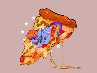 blush bread cheese dairy_products female food pizza solo wings poneko-chan friendship_is_magic hasbro my_little_pony mythology rainbow_dash_(mlp) equid equine mammal mythological_creature mythological_equine pegasus