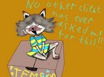 anthro blush bodily_fluids clothed clothing embarrassed eyes_closed female fur grey_hair hair open_mouth shirt solo t-shirt text topwear white_body white_fur burdog undertale undertale_(series) temmie_(undertale) tem