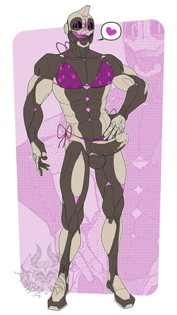 balls bikini clothing erection front_view genitals hand_on_hip happy looking_at_viewer machine male penis posing_for_picture posing_for_the_viewer skimpy_bikini skimpy_swimwear smile solo swimwear toony two-piece_swimsuit zombie_maykr bungie destiny_(series) humanoid robot robot_humanoid 9:16 digital_drawing_(artwork) digital_media_(artwork) hi_res tagme