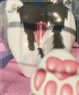 anthro bed bed_sheet bedding bedroom big_butt black_body black_fur blep butt fur furniture light male nude pawpads paws solo sunlight tongue tongue_out wet wet_body white_body white_fur envivr monster_energy envi_(sona) arflin_(species) canid canine canis domestic_dog mammal 3d_(artwork) 5:6 absurd_res blender_(artwork) blender_cycles_(artwork) digital_media_(artwork) hi_res