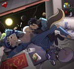 3_toes adult_on_young age_difference anthro anthro_on_anthro anthro_penetrated anthro_penetrating anthro_penetrating_anthro balls bent_legs big_breasts black_body black_fur black_hair blue_eyes blue_hair blush book breast_play breast_suck breasts clenched_teeth duo eyes_closed feet female female_penetrated floating fur furniture genitals hair hands_behind_head inside male male/female male_penetrating male_penetrating_female nipples nude nude_female nude_male penetration plant sex sofa soles space sucking sun tail teeth toes tongue vaginal vaginal_penetration white_body white_fur window young young_anthro young_male zero_gravity spiralart_(artist) mythology nintendo star_fox krystal_(star_fox) canid canid_demon canine demon hellhound mammal mythological_canine mythological_creature 2025 absurd_res english_description hi_res