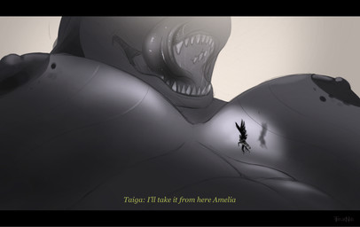 anthro bodily_fluids breasts carrying_another dialogue extreme_size_difference female female_anthro flying group larger_anthro larger_female licking licking_lips macro_anthro macro_female male male_human micro micro_anthro micro_female micro_human micro_male nipples open_mouth saliva saliva_string simple_background size_difference smaller_anthro smaller_female smaller_human smaller_male teeth text tongue tongue_out trio wings taylornoir mythology amelia_(ageekygryphon) denis_(taylornoir) taiga_(ageekygryphon) avian gryphon human kaiju mammal mythological_avian mythological_creature 2025 artist_name english_text hi_res signature sketch