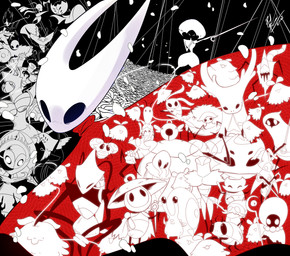 2_horns 6_eyes ambiguous_gender antennae_(anatomy) anthro armor biped black_body black_eyes cloak clothing curvesickle feral flower fur group holding_melee_weapon holding_object holding_weapon horn lips mask melee_weapon multi_eye plant pose quadruped red_cloak red_clothing standing thread weapon white_body white_flower wings redborrow hollow_knight:_silksong hollow_knight_(franchise) team_cherry bell_beast caretaker_(hollow_knight:_silksong) cogwork_dancer first_sinner flick_the_fixer forge_daughter fourth_chorus garmond_(hollow_knight:_silksong) green_prince_(hollow_knight:_silksong) greyroot grindle_(hollow_knight:_silksong) hornet_(hollow_knight) huge_flea_(hollow_knight:_silksong) huntress_(hollow_knight:_silksong) lace_(hollow_knight:_silksong) last_judge loddie_(hollow_knight:_silksong) mask_maker_(hollow_knight:_silksong) nuu_(hollow_knight:_silksong) phantom_(hollow_knight:_silksong) pinmaster_plinney pinstress second_sentinel seth_(hollow_knight:_silksong) shakra_(hollow_knight:_silksong) sherma_(hollow_knight:_silksong) sister_splinter skarrsinger_karmelita sprintmaster_swift trobbio_(hollow_knight:_silksong) vaultkeeper_cardinius widow_(hollow_knight:_silksong) zaza_(hollow_knight:_silksong) ant arthropod flea_(hollow_knight:_silksong) hymenopteran insect skarr verdanian weaver_(hollow_knight) 2025 absurd_res hi_res signature