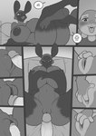 anthro bat big_breasts breasts comic dialogue disney english_text female female_penetrated fingering fingering_self freckles_(artist) genitals hand_on_leg hand_on_thigh huge_breasts judy_hopps lagomorph leporid male male/female male_penetrating male_penetrating_female mammal masturbation monochrome nick_wilde penetration penile penile_penetration penis_in_pussy plump_labia pussy rabbit sex text vaginal vaginal_penetration zootopia