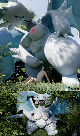 anthro areola big_breasts breasts duo extreme_size_difference female female_anthro forest fur genitals grass imminent_unbirth imminent_vore larger_anthro larger_female larger_pred light lying male male/female nipples nude on_top palmorph pink_areola pink_nipples plant presenting presenting_vulva sitting sitting_on_another size_difference smaller_human smaller_male sunlight tree unbirthing vaginal vore vulva hakhop mythology palworld pocketpair dragon furred_dragon furred_scalie human mammal mythological_creature mythological_scalie pal_(species) quivern scalie 2026 3d_(artwork) absurd_res blender_(artwork) blender_cycles_(artwork) comic digital_media_(artwork) hi_res