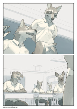 anthro balls biped bodily_fluids bottomless bottomless_anthro bottomless_male classroom clothed clothing erection forced forced_exposure genital_fluids genitals group humanoid_genitalia humanoid_penis humiliation male male/male penis precum public public_erection public_exposure questionable_consent school sex_education sitting student teacher teacher_and_student text whiskers wide_eyed pngx accipitrid accipitriform african_wild_dog avian bear bird canid canine canis eagle hare lagomorph leporid mammal procyonid raccoon wolf 2023 absurd_res comic digital_media_(artwork) hi_res url