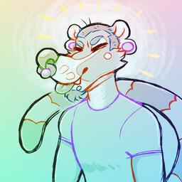 anthro blue_clothing blue_line_art blue_shirt blue_stripes blue_t-shirt blue_topwear buzz_cut cheek_tuft closed_smile clothed clothed_anthro clothed_male clothing dipstick_tail ear_piercing facial_hair facial_piercing facial_tuft fangs fur goatee green_body green_facial_hair green_fur green_goatee green_nose green_tail_tip green_tongue hair half-closed_eyes light lip_piercing long_tail male male_anthro markings mouth_closed multicolored_tail narrowed_eyes nose_piercing nose_ring piercing purple_line_art ring_piercing shirt short_hair simple_background smile solo striped_markings striped_tail stripes t-shirt tail tail_markings teeth tongue tongue_out topwear tuft cyberdaydream chot_(chotpot) coati mammal procyonid 1:1 2016 colored colored_line_art digital_drawing_(artwork) digital_media_(artwork) english_description lighting shaded simple_shading trans_(lore) trans_man_(lore)