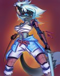 anthro armor female katana melee_weapon solo sword weapon prisma6 hi_res