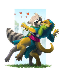 4_toes 5_fingers anthro anthro_on_anthro barefoot black_nose brown_nose clothed clothed_anthro clothed_female clothed_male clothing duo feet female fingers fur gloves grey_body grey_fur handwear heart_symbol hindpaw humanoid_hands interspecies_romance kiss_on_lips kissing male male/female markings paws ring_(marking) ringed_tail romantic romantic_couple smile striped_markings striped_tail stripes tail tail_markings teeth toes yellow_body yellow_fur mystic_nix guardians_of_the_galaxy marvel lylla_(marvel) rocket_raccoon mammal mustelid otter procyonid raccoon absurd_res hi_res