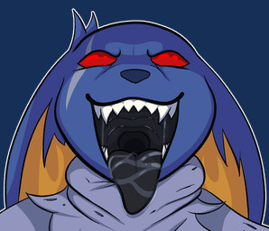 anthro close-up male mouth_shot open_mouth red_eyes simple_background solo tongue tongue_out transparent_background vore archangellllll adventurequest adventurequest_worlds artix_entertainment dragonfable zorbak moglin alpha_channel