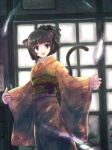 asian_clothing black_eyes black_hair bob_cut brown_eyes brown_hair cat_tail clothing east_asian_clothing female hair japanese_clothing kimono open_mouth open_smile short_hair smile solo tail yakka asian_mythology east_asian_mythology japanese_mythology mythology animal_humanoid bakeneko cat_humanoid felid felid_humanoid feline feline_humanoid humanoid mammal mammal_humanoid yokai 3:4