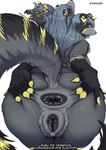 2017 3_heads absurd_res anatomically_correct anatomically_correct_anus animal_genitalia animal_pussy anthro anus biped black_anus black_pussy butt canid canid_demon canine canine_genitalia canine_pussy canis cerberus cheek_tuft claws demon digital_media_(artwork) domestic_dog etheross european_mythology facial_piercing facial_tuft fangs female fur genitals gloves_(marking) greek_mythology hair hellhound hi_res mammal markings multi_head mythological_canine mythological_creature mythology nose_piercing open_mouth piercing presenting presenting_anus presenting_hindquarters presenting_pussy purple_eyes pussy rear_view septum_piercing solo spread_anus spreading susu_the_cerberus tail teeth text tongue tuft yellow_sclera