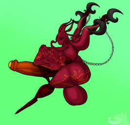 anthro balls big_balls big_breasts big_penis breasts digestion female genitals gynomorph herm huge_balls huge_penis hyper hyper_balls hyper_genitalia hyper_penis intersex penis vore weapon wide_hips christopherberry1 dragontitan kurisutj hollow_knight:_silksong hollow_knight_(franchise) team_cherry humanoid absurd_res hi_res