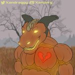 anthro detailed_background fog food fruit glowing glowing_eyes glowing_mouth glowing_nostrils grass holidays horn jack-o'-lantern male open_mouth plant pumpkin pumpkin_carving pumpkin_seeds seed solo teeth teeth_showing tree xanderg_(artist) halloween mythology dragon mythological_creature mythological_scalie scalie 1:1 hi_res