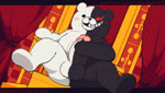 2023 animated anthro balls bear belly black_and_white_body black_body black_nose blush bodily_fluids butt collaboration conditional_dnp cum cum_on_hand cum_on_penis cum_on_self cumshot danganronpa dialogue digital_media_(artwork) ejaculation english_text erection genetic_chimerism genital_fluids genitals humanoid_genitalia humanoid_penis long_playtime looking_at_viewer mabit male mammal masturbation monokuma multicolored_body nude open_mouth orgasm overweight overweight_male penile penile_masturbation penis pixel_(artwork) pixel_animation smile solo sound spike_chunsoft split_color spunkerart talking_to_viewer teeth text webm white_body