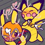 00freeze00 2019 all_fours anal anal_penetration blush bodily_fluids clothed clothing cosplay_pikachu_(costume) costume cum cum_in_ass cum_inside digital_media_(artwork) doggystyle duo eyes_closed from_behind_position generation_1_pokemon generation_2_pokemon genital_fluids girly grey_background heart_symbol male male/male male_penetrated male_penetrating male_penetrating_male mammal mask nintendo one_eye_closed open_mouth parallel_speed_lines penetration pichu pikachu pikachu_libre pokemon pokemon_(species) sex simple_background speed_lines sweat