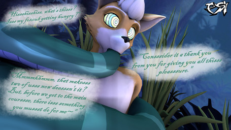 ambiguous_gender anthro bestiality coiling dialogue duo feral fur green_body hair hypnosis male mind_control multicolored_body multicolored_fur nude_anthro nude_male oral oral_penetration penetration restrained ringed_eyes solo_focus sucking tail tail_in_mouth tail_suck tan_body tan_fur tan_hair text two_tone_body two_tone_fur yellow_body yellow_fur psikokinetic warfaremachine_(modeler) nintendo star_fox the_jungle_book fox_mccloud kaa_(jungle_book) canid canine fox mammal python reptile scalie snake 2023 3d_(artwork) digital_media_(artwork) english_text hi_res source_filmmaker_(artwork) male_(lore)