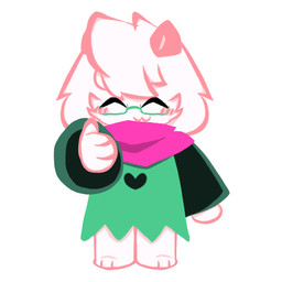 anthro blush clothing eyewear fur glasses male male/male robe scarf solo white_body white_fur yuyuawa deltarune undertale_(series) ralsei bovid caprine goat mammal 1:1 low_res
