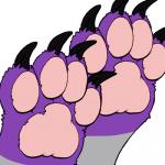 ambiguous_gender feet foot_shot fur hindpaw pawpads paws pink_paws purple_body purple_fur solo 20threeyears_(artist) farorenightclaw avantle canid canine fox mammal 1:1 2015 low_res