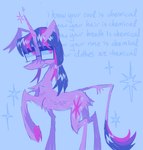 alternate_form alternate_hairstyle background_text eyewear female feral glasses hooves horn pink_hooves purple_body rectangular_glasses slim solo tail thin_tail peaceandlove26 friendship_is_magic hasbro my_little_pony mythology twilight_sparkle_(mlp) equid equine horse mammal mythological_creature mythological_equine pony unicorn hi_res